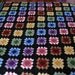 Hand Crocheted Granny Square Afghan, 51 x 61 inches, home decor, multicolored throw, granny square blanket