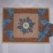 Appliqued Starburst Embroidered Placemats and Matching Coasters
