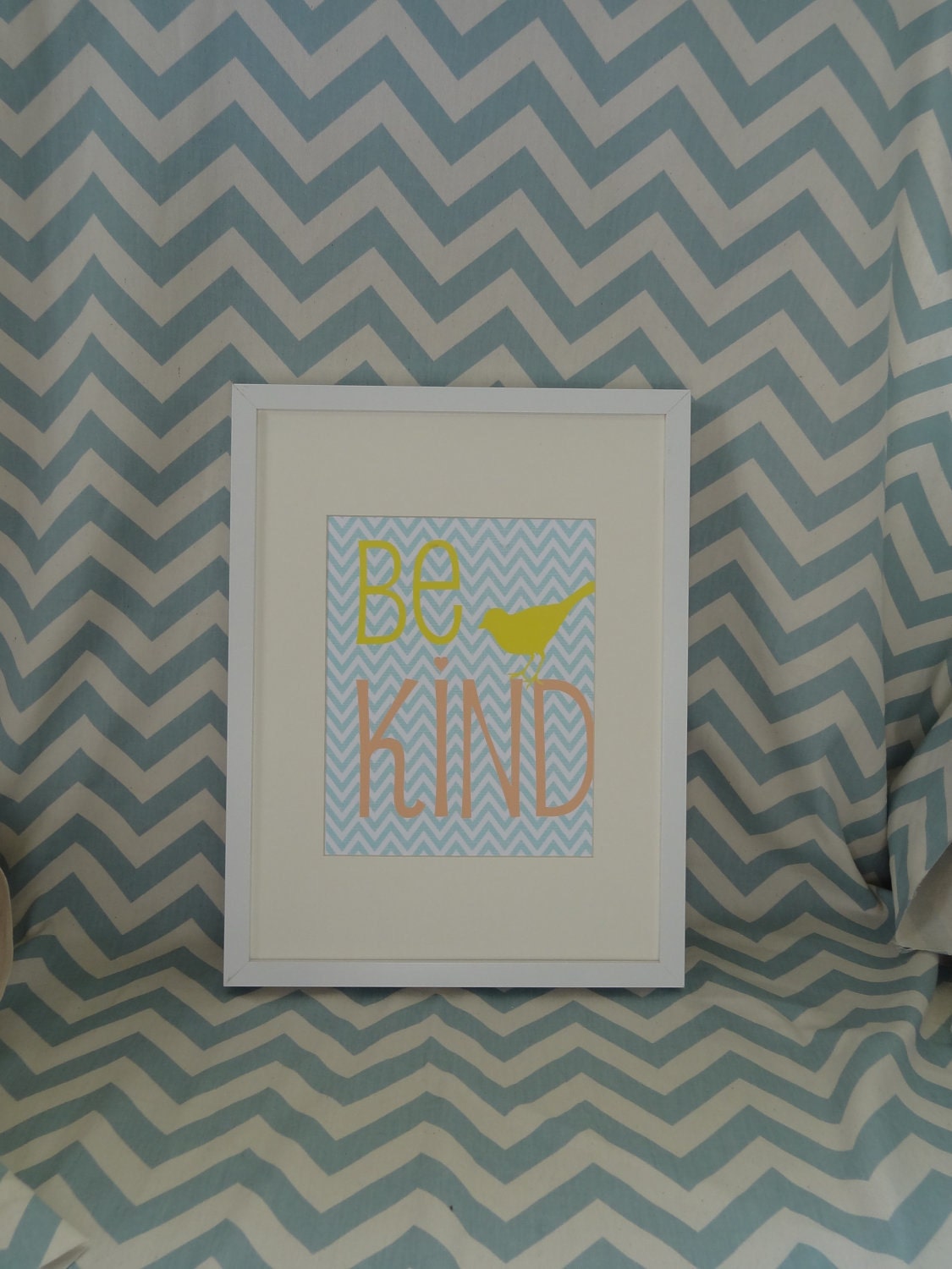 set of 4 8x10 nursery prints- Chevron Manners