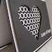 Lots of Hugs Card, Valentine - Love - Sweetheart,  Black and White Heart