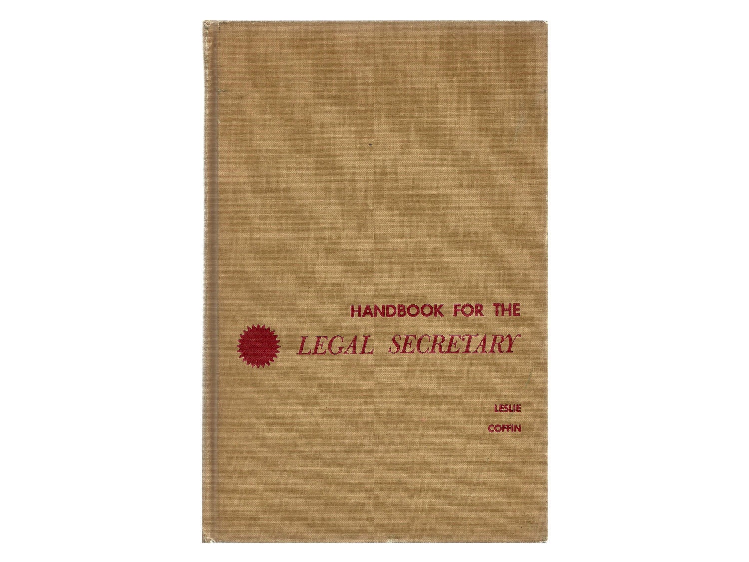 FREE SHIPPING - Handbook For The Legal Secretary - Vintage College Text Book - Sale