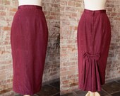 Vintage Purple Textured Party Skirt with Bow Accent Jessica McClintock