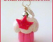 Polymer Clay Pink Princess Cupcake Charm