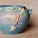 ROSEVILLE 1940s Snowberry Blue Rose Bowl