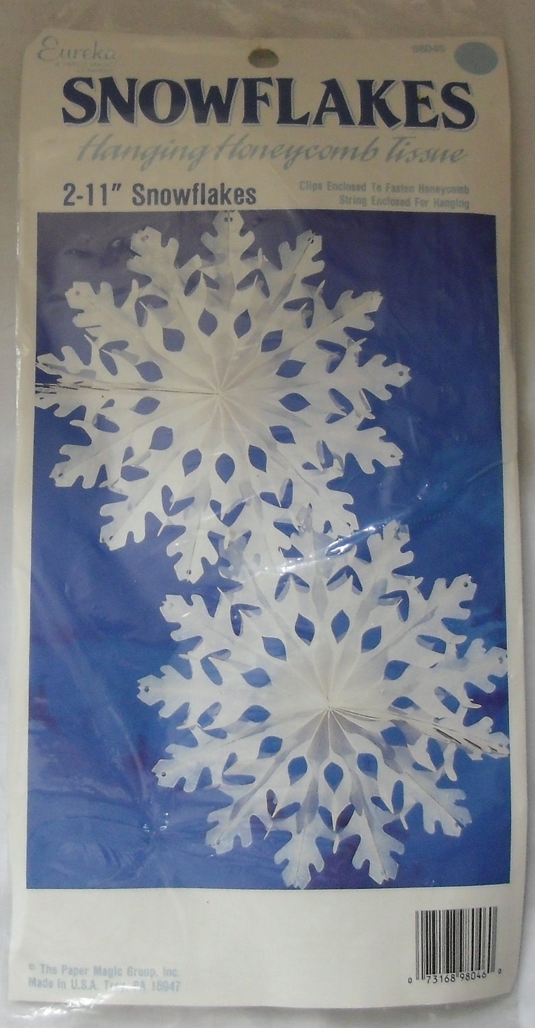 Christmas Honeycomb Snowflakes / Eureka Hanging Snowflakes 2 - 11"
