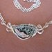 Ocean Jasper Stone Argentium Sterling Silver Wire Wrapped Pendant & Sterling Silver Chain