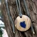 Wood Pendant, Lapis and Olivewood