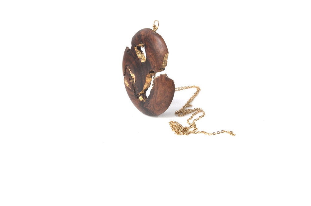 Golden Wood Pendant Series, Pendant 3