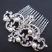 Wedding hair comb , Bridal hair accessories, rhinestone pearl hair comb, wedding hair comb crystal and pearl, Bridal headpiece,wedding comb
