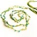 Summer breath. Crochet cord, versatile, aqua blue green white fresh rustic  jewelry