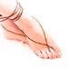 Chocolate lemon barefoot sandals Beaded crochet nude shoes, Gypsy fashion, sexy foot slave jewelry, yoga, anklet , bellydance, foot thongs