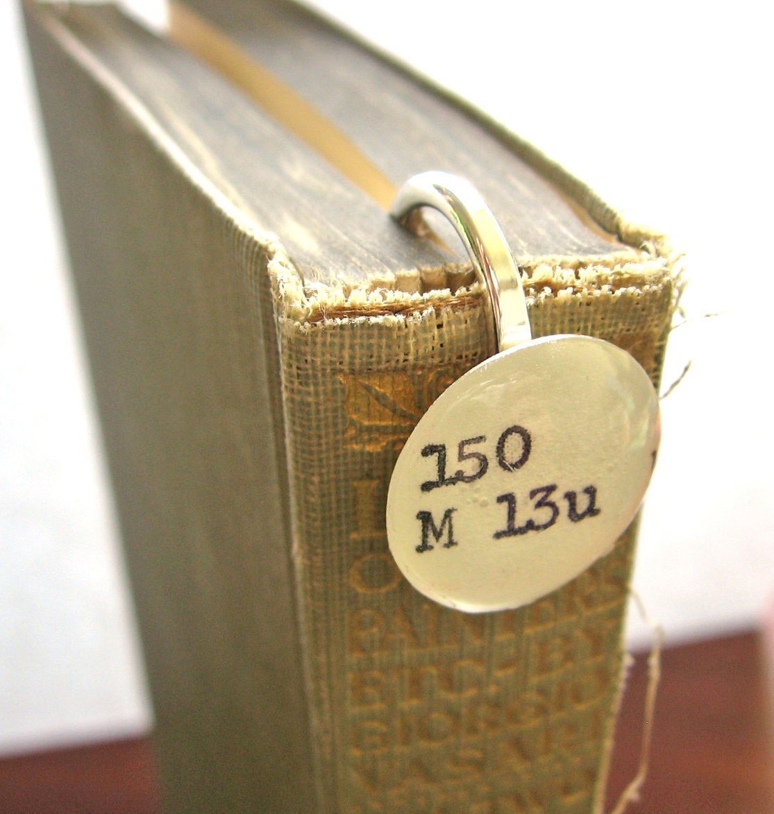 Custom Wedding Party Gifts Dewey Decimal Bookmark Silver Shepherds Hook Monogrammed Set of 6 (six)