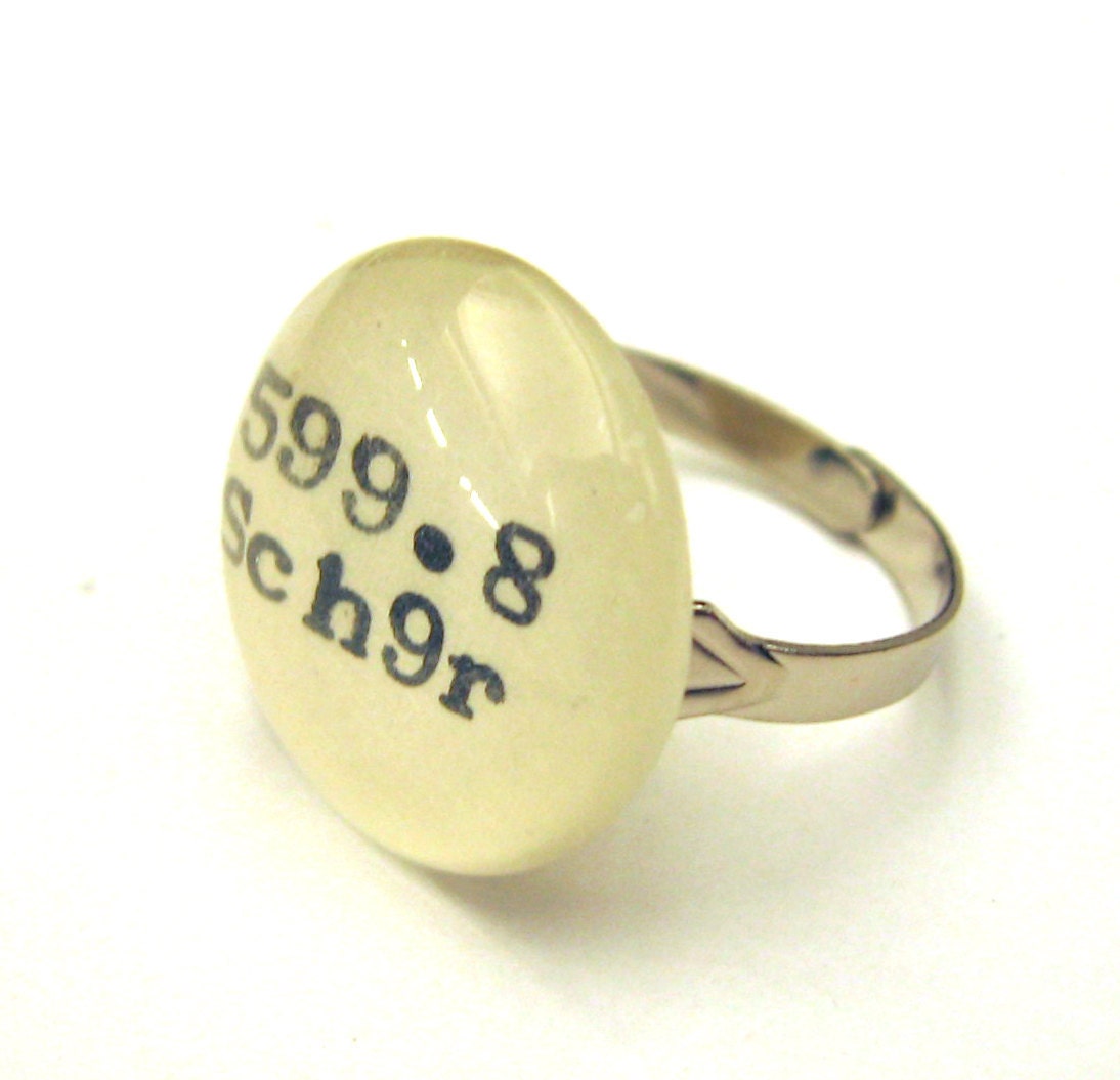 Dewey Decimal Vintage Library Catalog Card Ring As Seen on Book Riot and Autostraddle.com