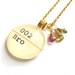 22K Gold Watermelon Tourmaline AAA Grade Dewey Decimal Vintage Card Catalog Luxe Necklace