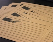 Recipe Card Set of 15 on Kraft Paper Size 3x5