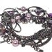 Versatile Gunmetal Necklace, variety Purple Beads.