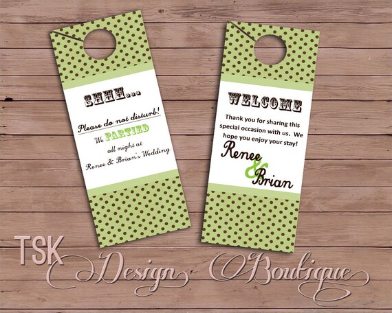 Renee Collection - Set of 20 Wedding Bridal Door Hanger for Hotel Guests or Out Of Town Bags Il_570xn