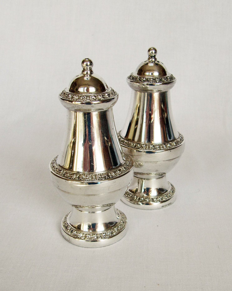 Vintage Silver Plated Salt and Pepper Shakers by IANTHE in England