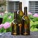 Wine Bottle Candles Hurricane Lamps Wedding Centerpiece (set of 3)