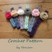 Instant Download PDF Crochet Pattern:  Flower Headbands in 6 sizes, baby to adult, US instructions,quick and easy instructions