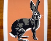 Navy & Orange Radioactive Rabbit