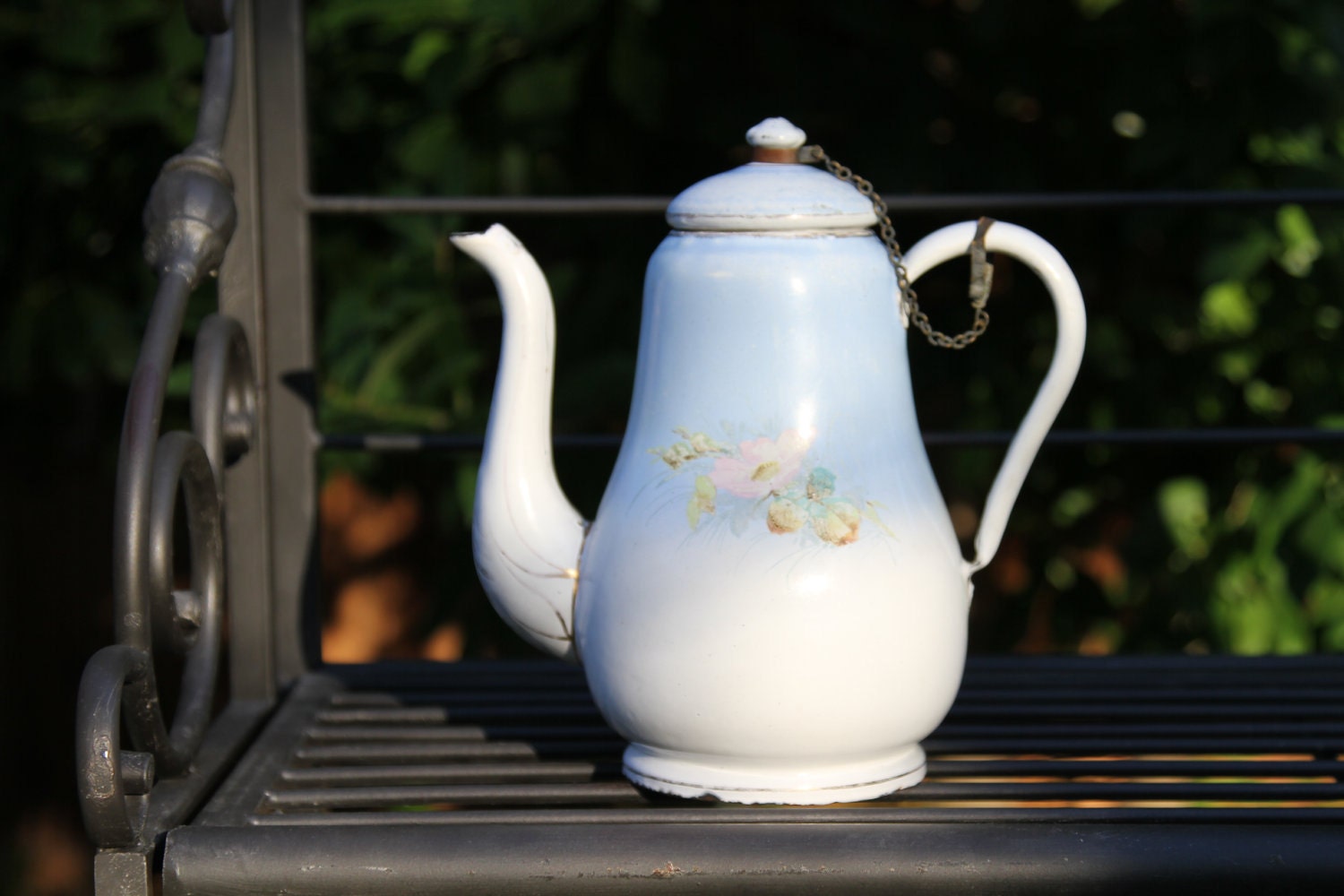 French Enamel coffee pot