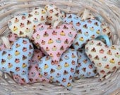 Cupcake heart hanger, hand-beaded and lavender scented