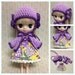 Petite Blythe / Little Dal Outfit : "Blossom Sweety Set" (Dress,Crochet hat and Top coat)