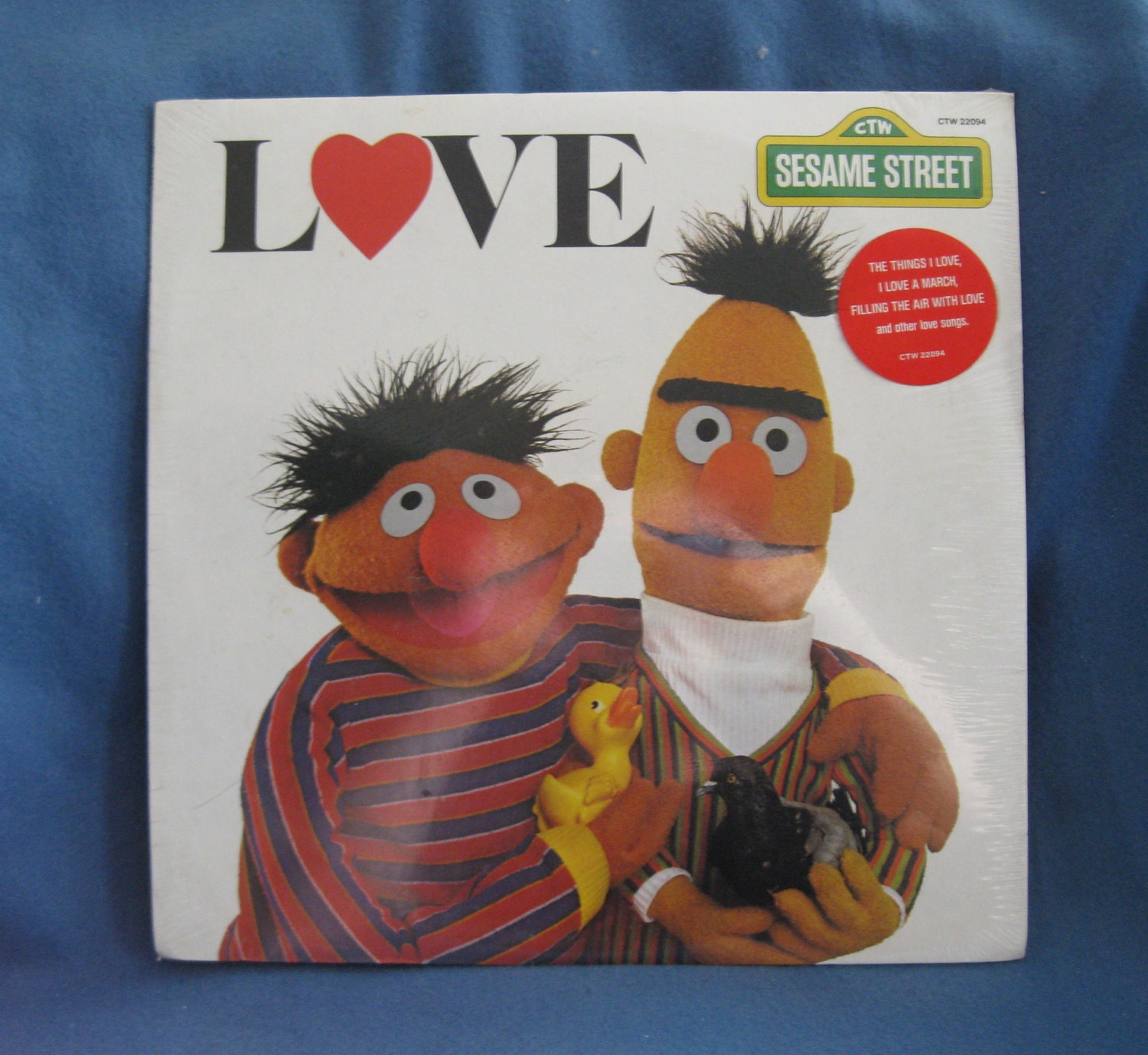 SEALED, Vintage, "Sesame Street LOVE". Vinyl LP, Record Album, Sesame Street, Jim Henson, Frank Oz, Original 1980 New Oldstock