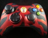 MW3 inspired Red Tiger Camo Xbox Controller with Modern Warfare 3 Rapid fire