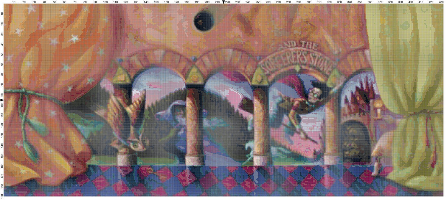 Harry Potter and the Sorcerer's Stone Book Cover Cross Stitch Pattern PDF (Pattern Only)