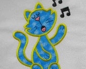 CRAZY CAT Applique and Embroidered Quilt Block by Amy