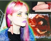 Bloody Finger Rubber Earring