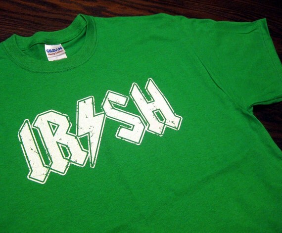 Irish Rocker T-Shirt Funny St. Patrick's Paddys Day Ireland Tee Shirt Tshirt Mens Womens Kids S-3XL