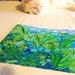 RESERVED for Erica - Original Abstract Acrylic 8 x 10 Painting Lake Love Blue Green Seaweed Lovely Art OOAK For Him Gift Under 75