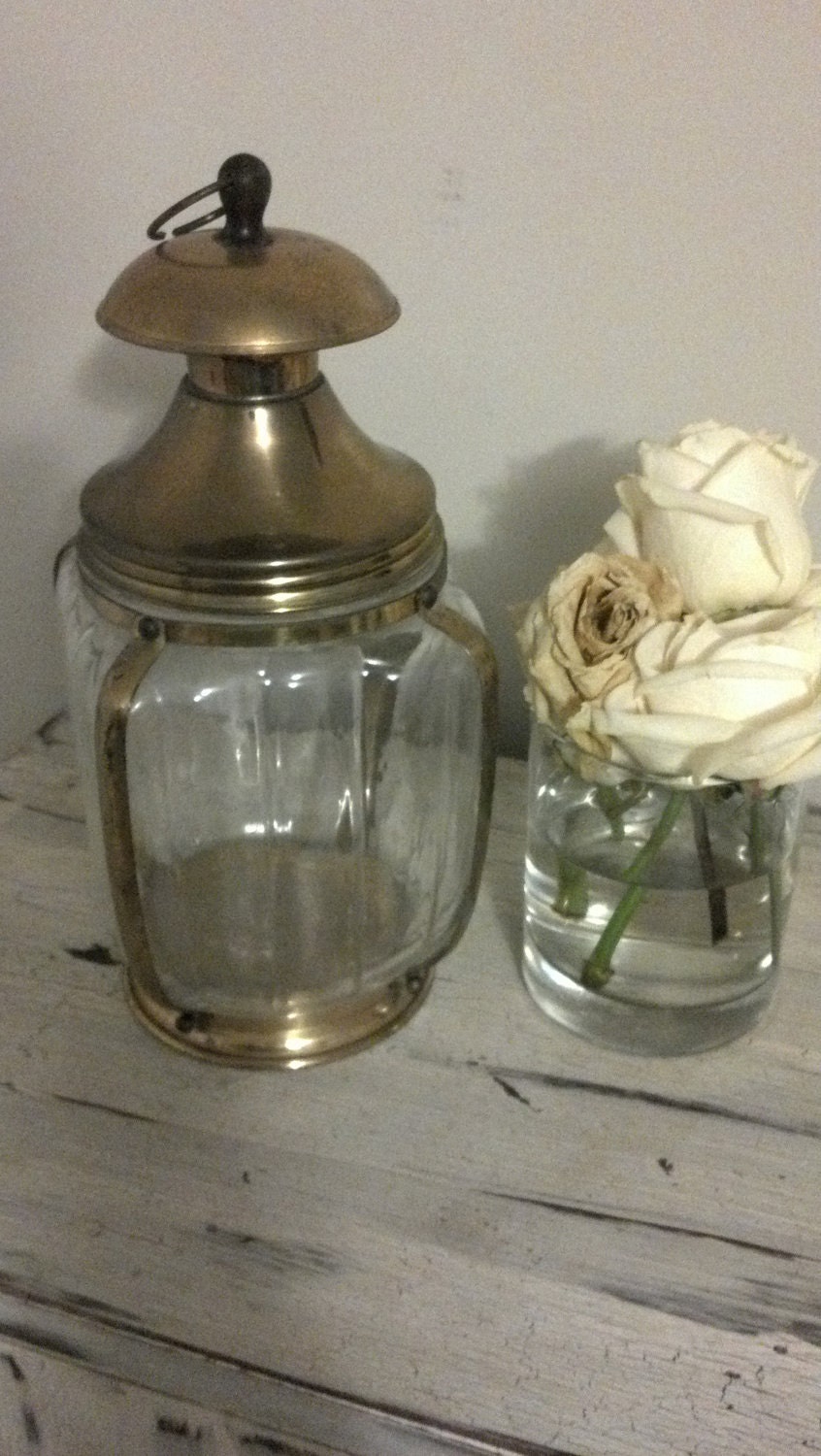 Vintage brass container for Crafts/Kitchen supplies