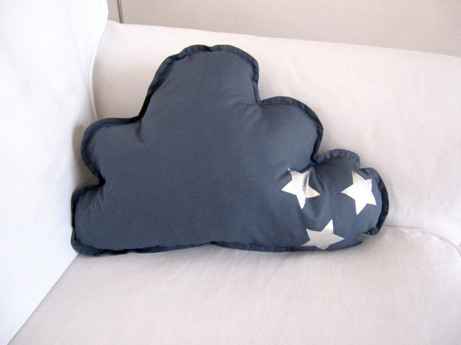 Lot de deux coussins nuage gris orageux