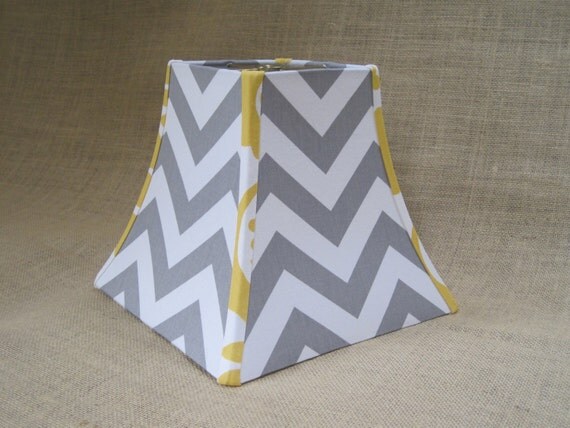 Lamp Shade Chevron Zig Zag Lampshade in Gray by SweetDreamShades