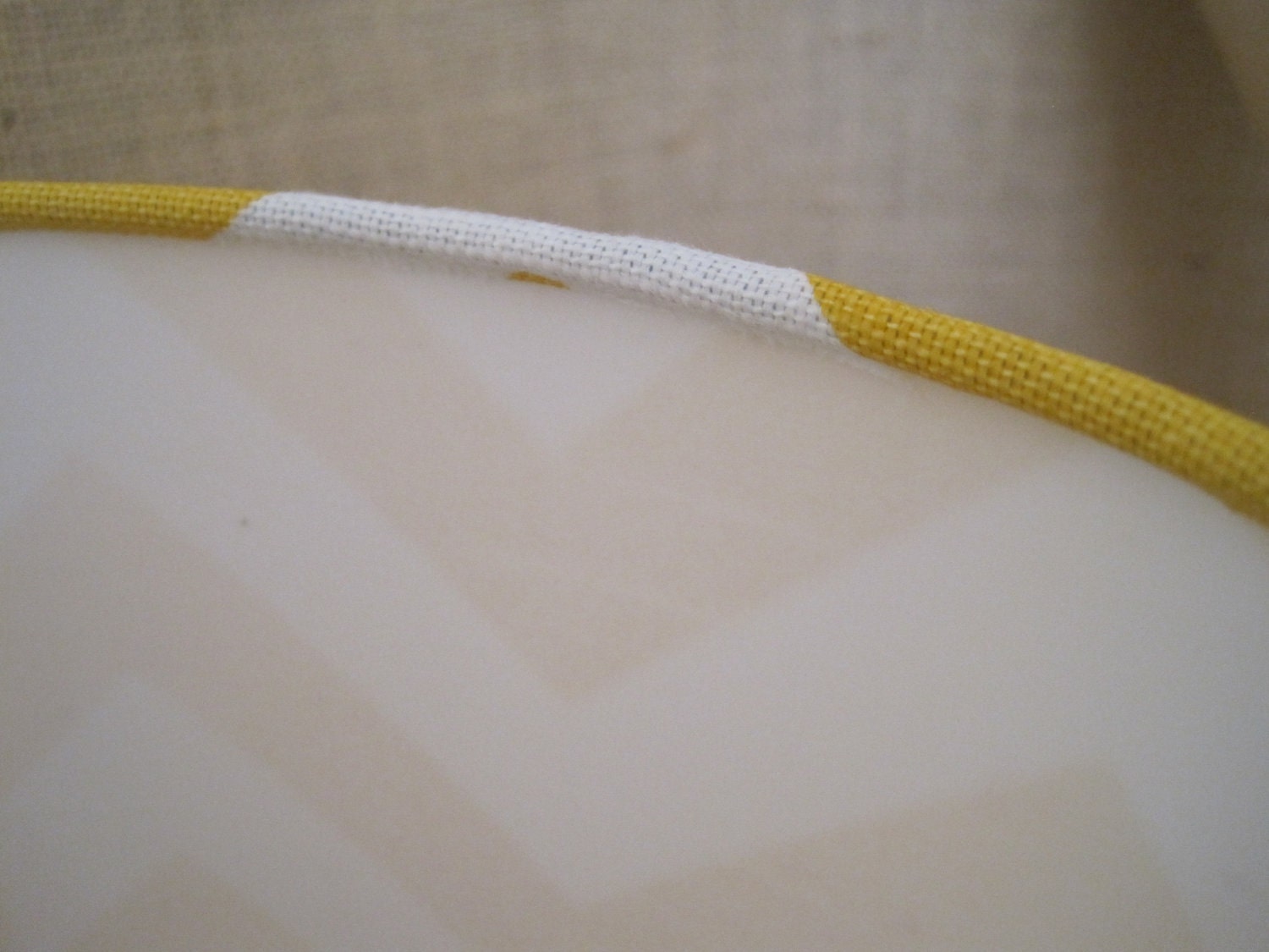 Lamp Shade Chevron Zig Zag Drum Lampshade 2 Tier in Mustard Yellow