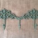 Shabby chic distressed swirly Iron 5 hook key or coat hook hanger metalrobin's egg blue