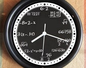 MATH GEEK chalkboard STUDENT teacher gift Good Fortune Feng Shui 10 inch Resin Wall Clock Weddings  Christmas QuickShip