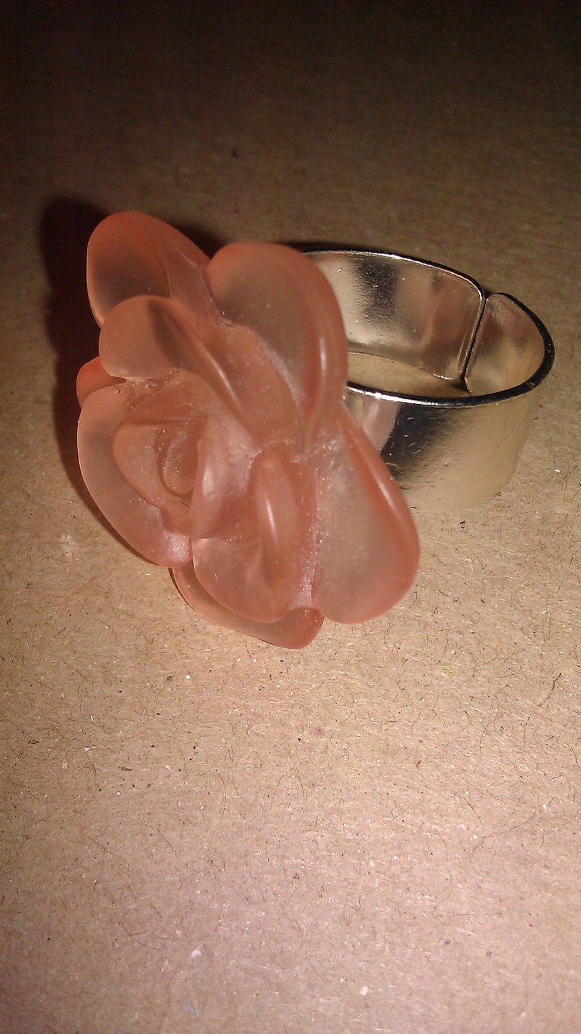Soft Pink - Acrylic Rose Cocktail Ring
