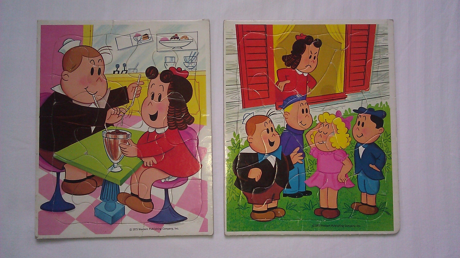 Vintage Lot of 2 - Little LuLu - Frame Tray Puzzles - by Western Publishing Co.
