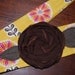 Fabric Flower Headwrap, Headband, Rose, head wrap, hair, covering, floral, yellow, brown