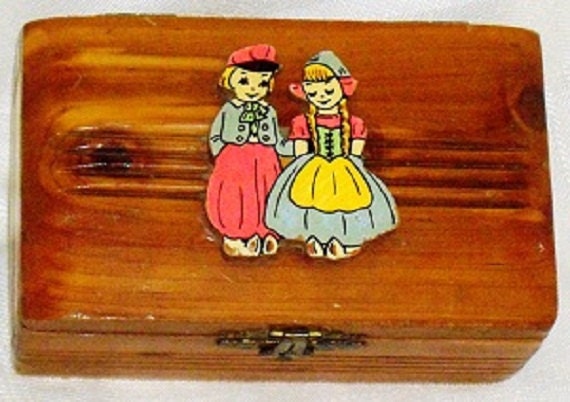 Vintage Cedar Trinket Box