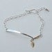Dainty Bracelet, Silver & Gold Bracelet, Leaf Bracelet, Bar Bracelet, Everyday Bracelet, Metalwork by CharmingMetals
