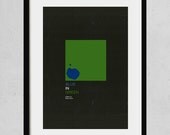 blue in green - A3 art print- jazz music poster