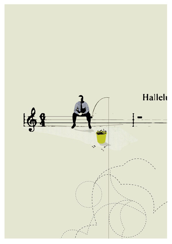 The composer -art print- digital illustration
