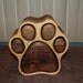 Dog paw print jewelry box- Two sided-Large is shown