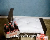Newborn bed, mattress, and nightstand photography prop, American doll bed photo prop